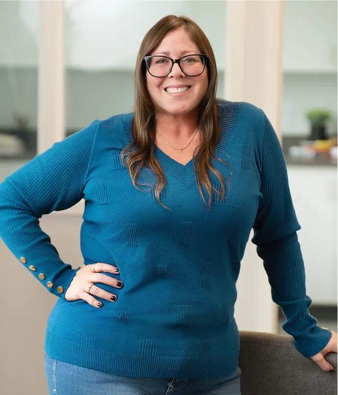 Client relationship specialist Melissa Benedict in the SD Capital office