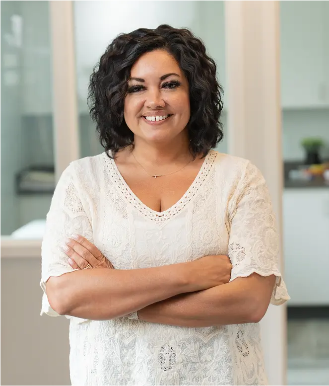 Client relationship specialist Stephanie Cantu in the SD Capital office