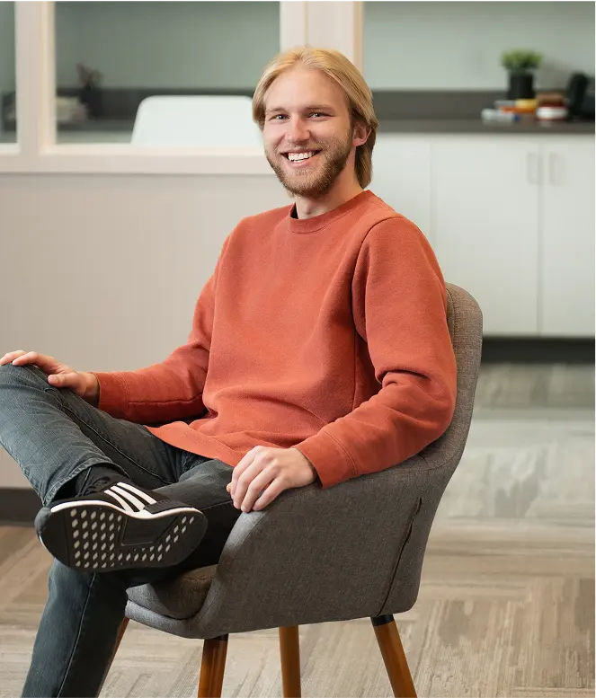 Associate financial advisor Zachery Briggs in the SD Capital office