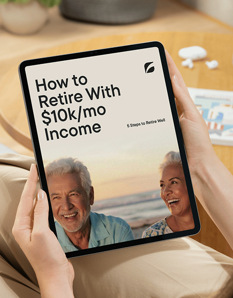 Person reading SD Capital's Guide to retirement on a tablet.